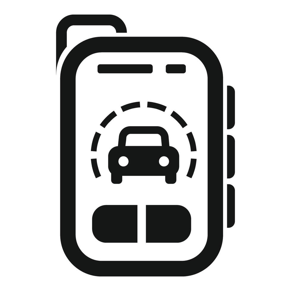 coche alarma sistema icono sencillo . inteligente seguridad vector