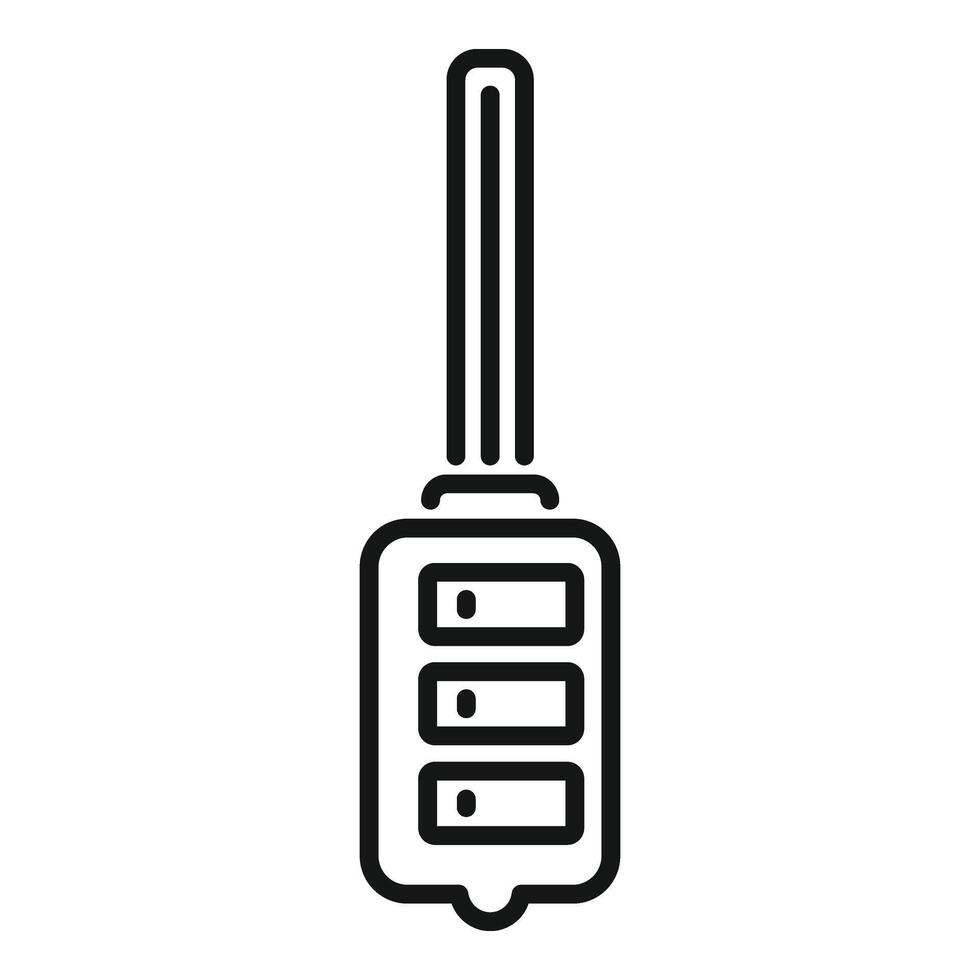 Car alarm system key icon outline . Security access vector