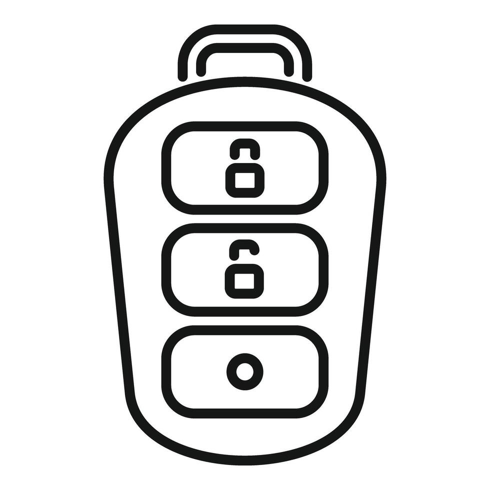 Code smart key icon outline . Control security vector