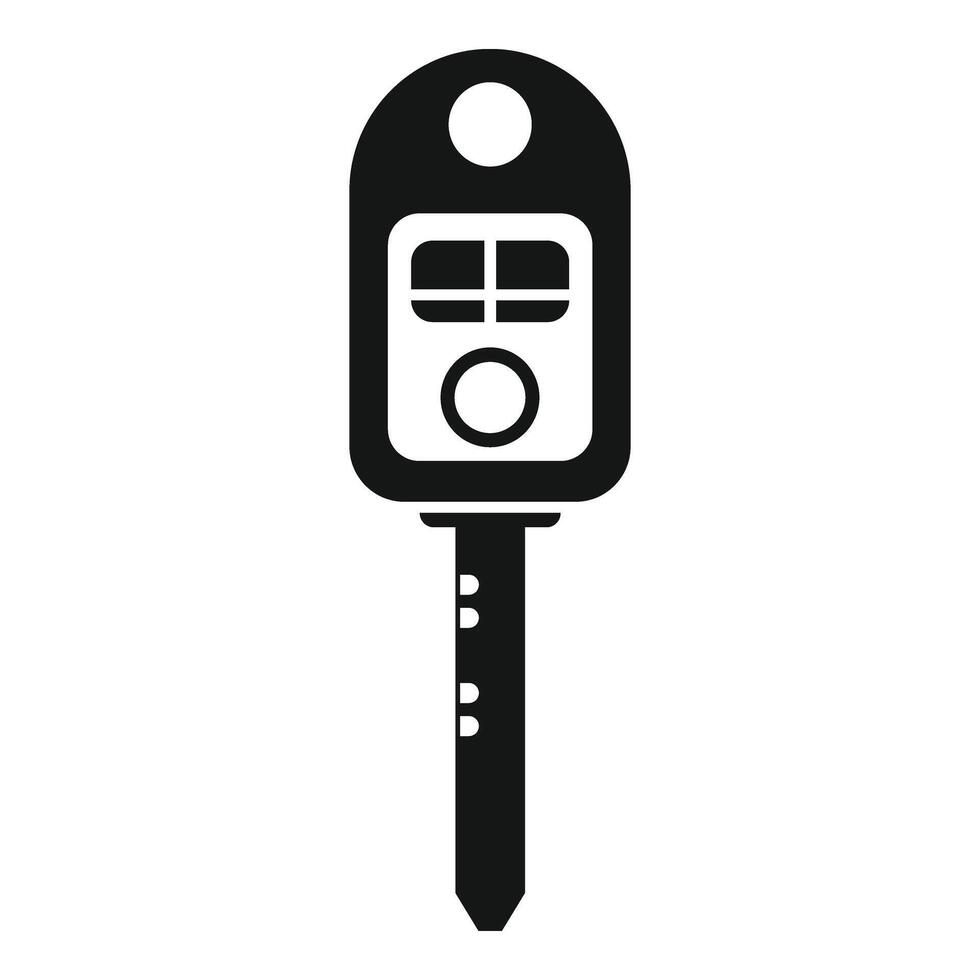 Smart alarm key icon simple . Vehicle electronic vector