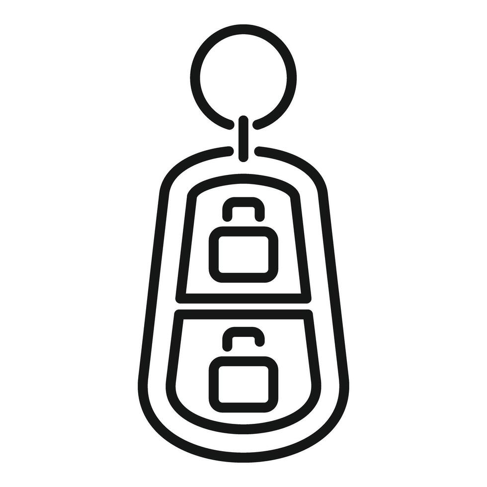 Auto key icon outline . Smart lock vector