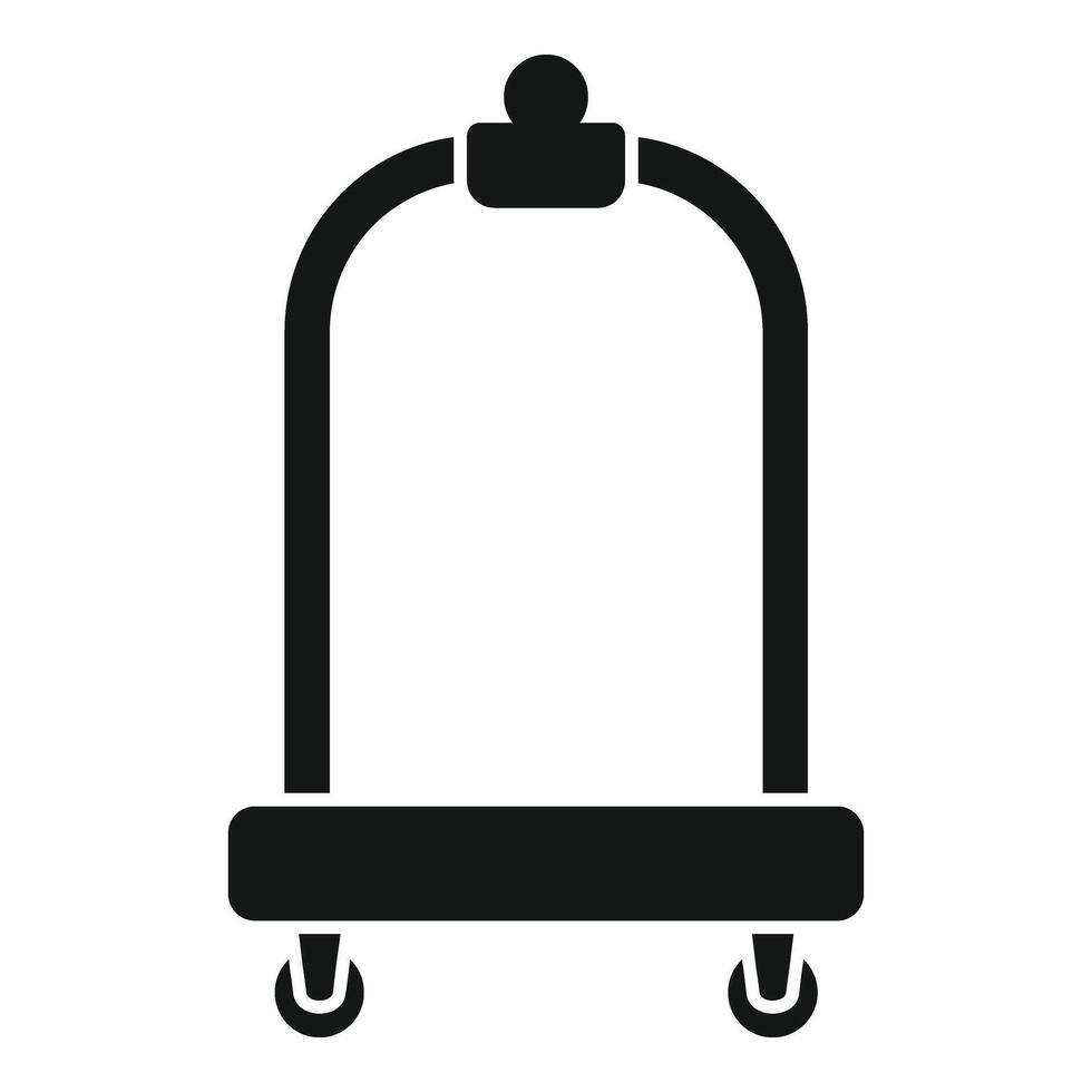 Small handle trolley icon simple . Support move vector