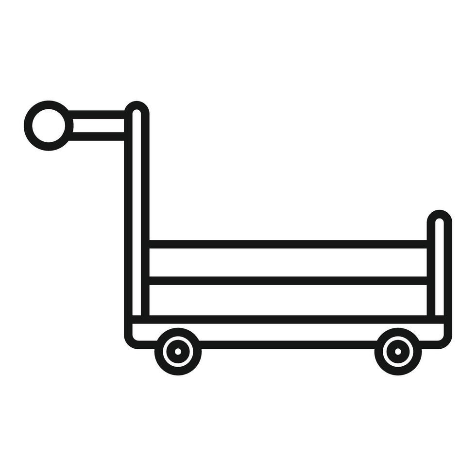Support trolley icon outline . Solid perfect vector