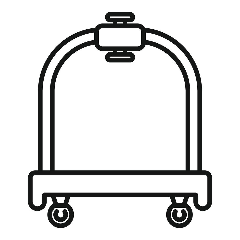 Tour design perfect trolley icon outline . Move delivery vector