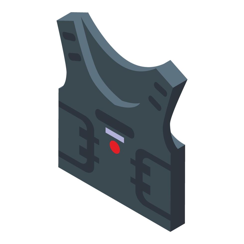 Karting vest protection icon isometric . Race equipment vector