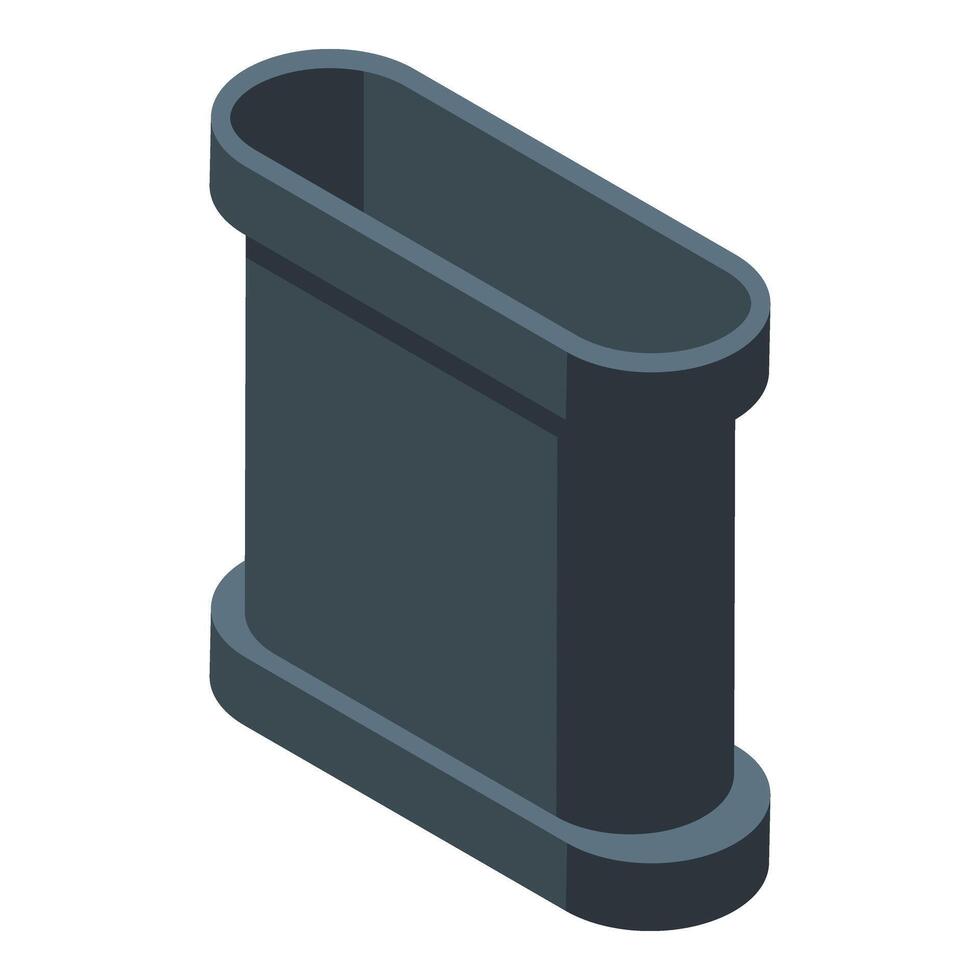 Office pencil stand icon isometric . Black design vector