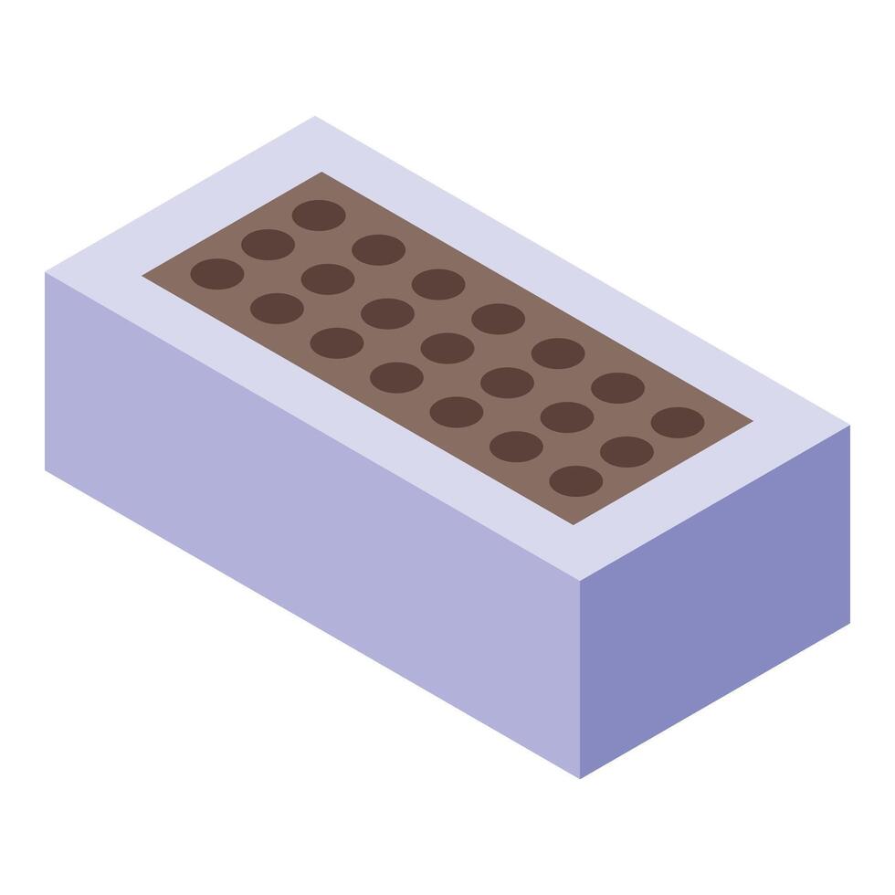 Pencil wide stand icon isometric . Creative holder vector