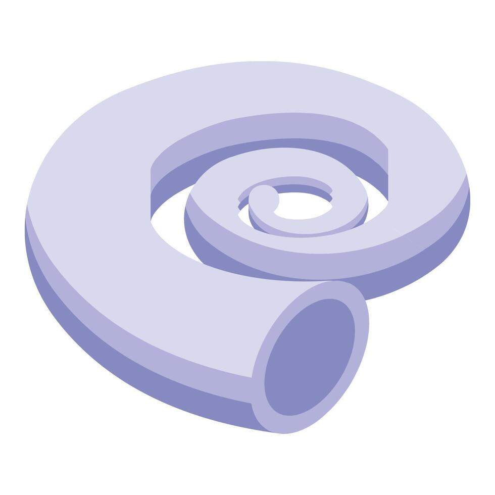 White snail conch icon isometric . Underwater animal vector