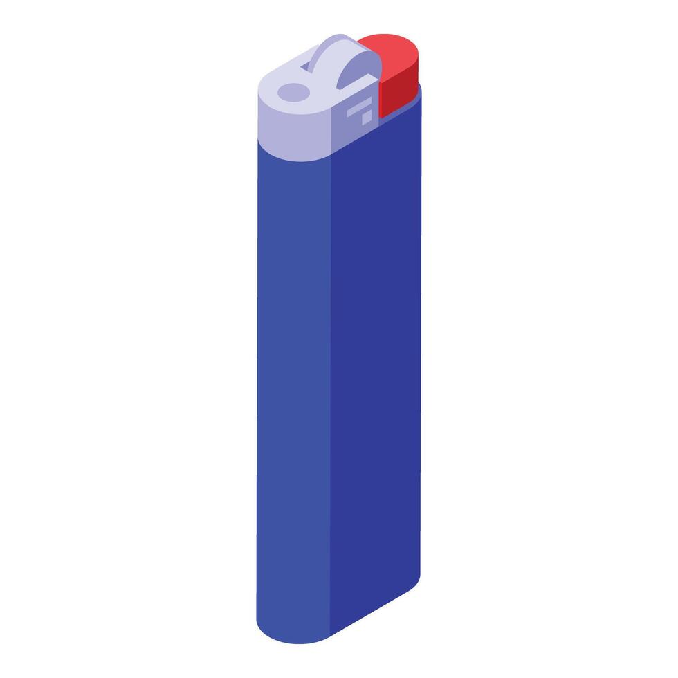 Blue lighter icon isometric . Modern design vector