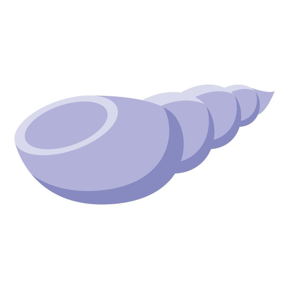 White conch icon isometric . Underwater animal vector