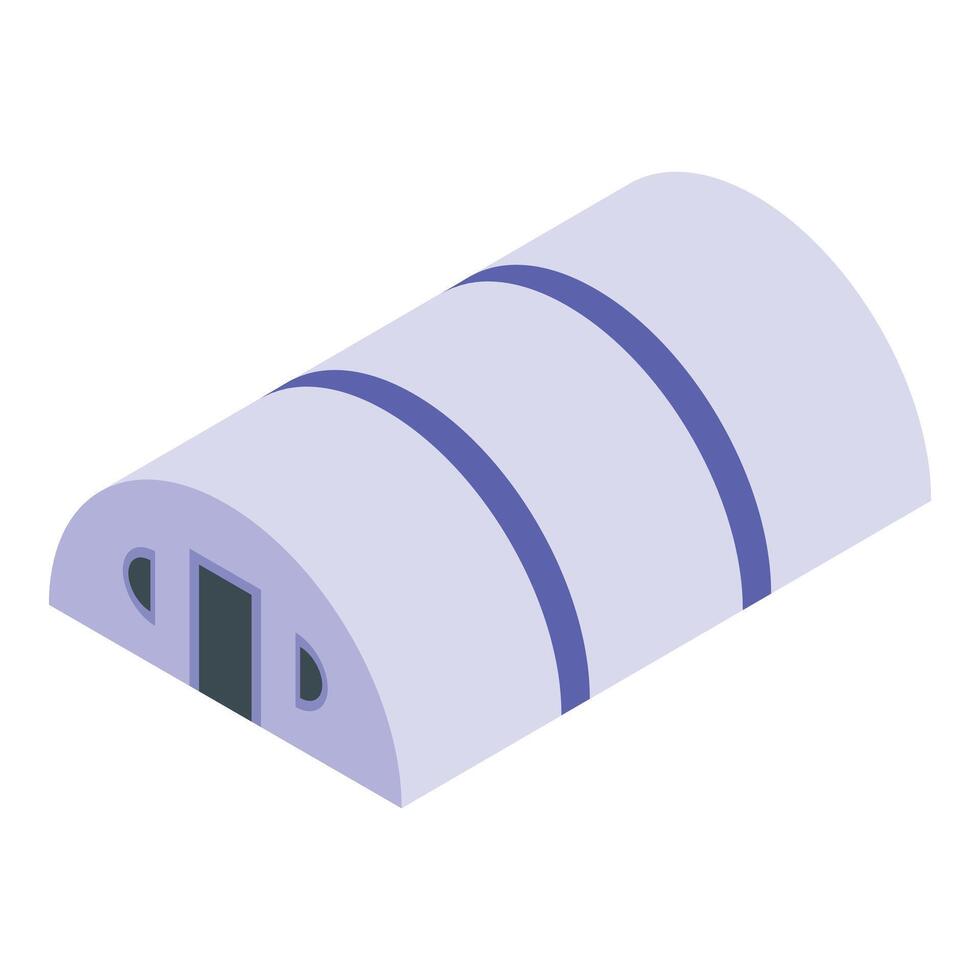 ártico exploración base icono isométrica . norte investigación vector