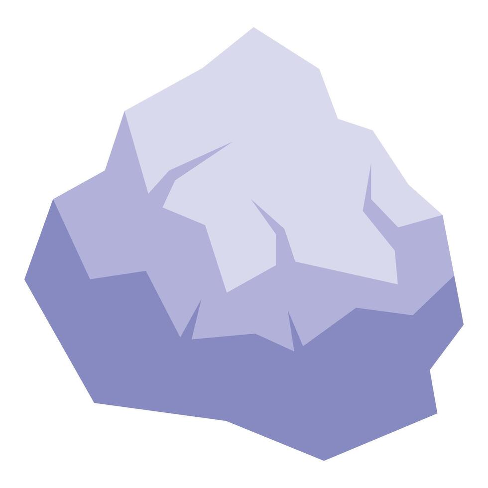 hielo iceberg montaña icono isométrica . hielo polo vector