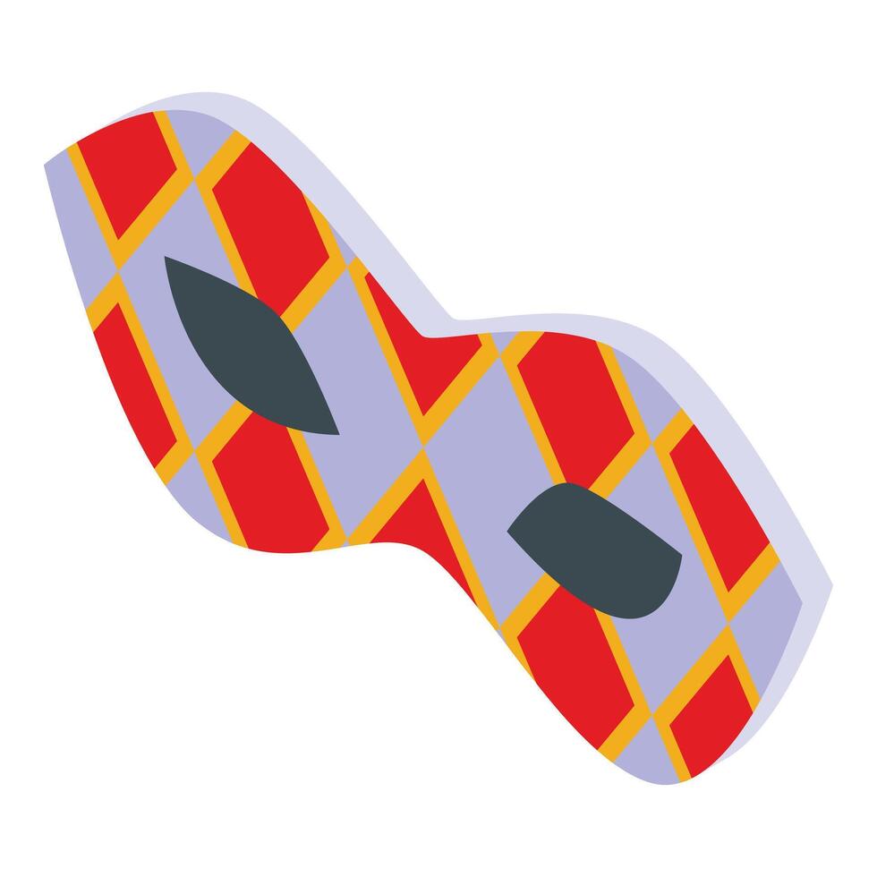 Decoration festival mask icon isometric . Object venetian symbol vector