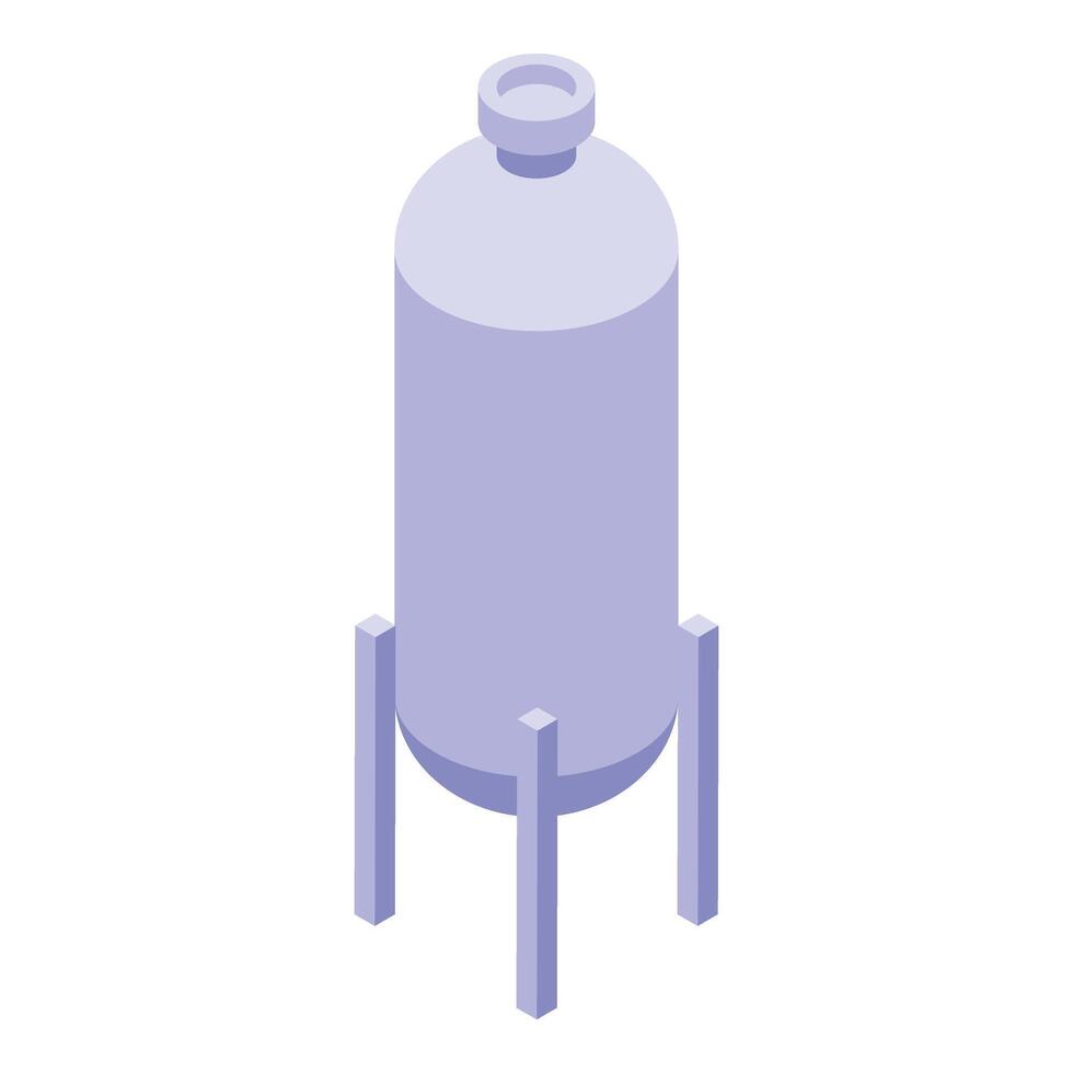 Gas storage icon isometric . Tank station control vector