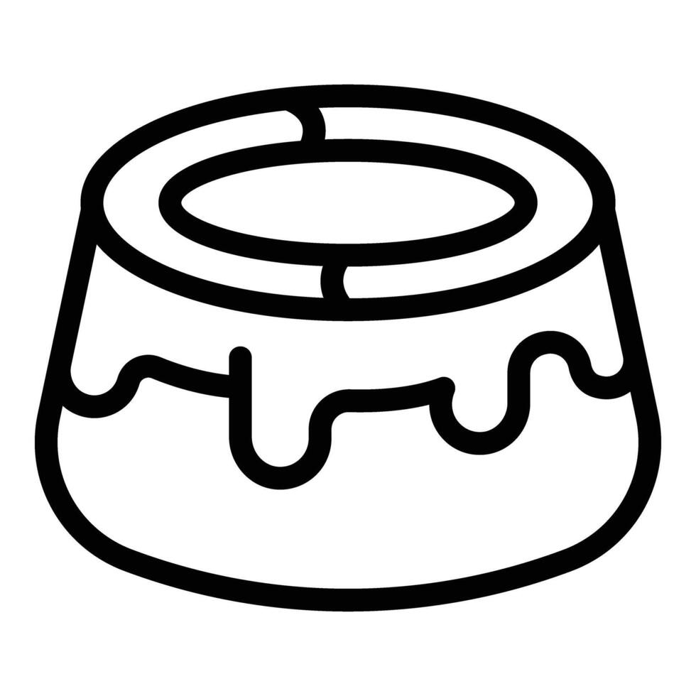 Cinnamon Danish icon outline . Dessert glazed rolls vector