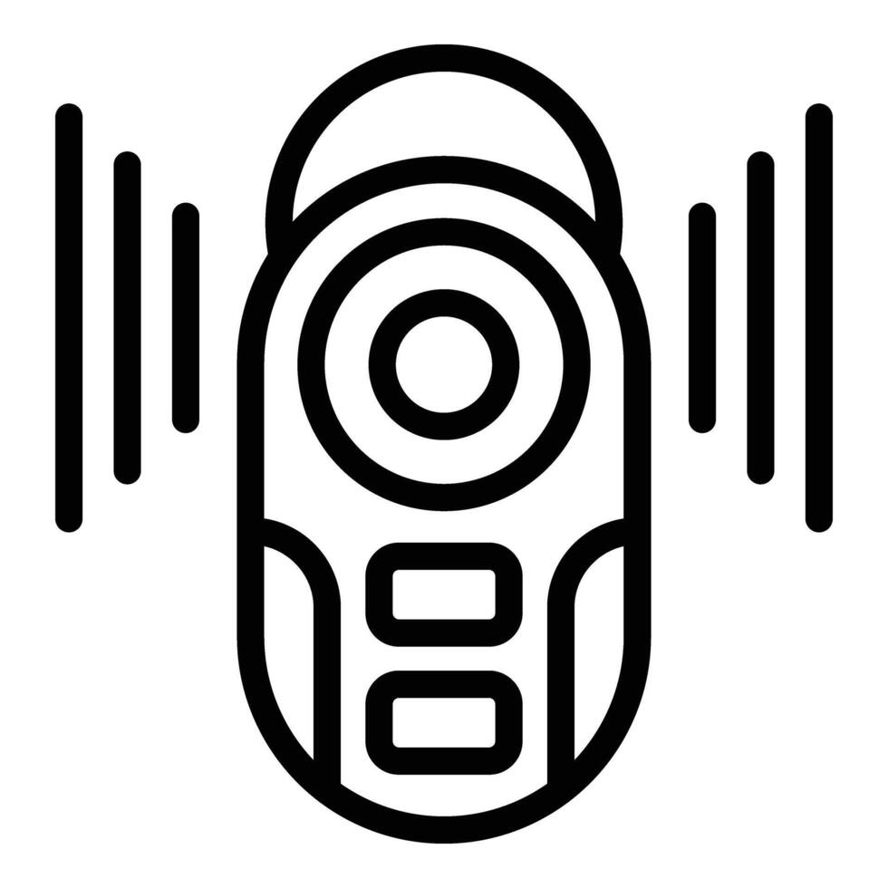 Artificial perception apparatus icon outline . Futuristic technology vector