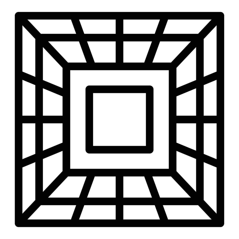 Cyberspace technology icon outline . Virtual reality system vector