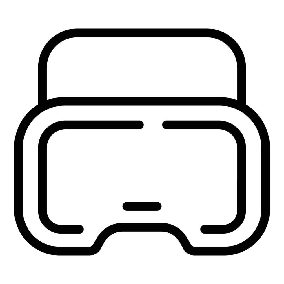 inmersivo gafas de protección icono contorno . juego de azar lentes vector