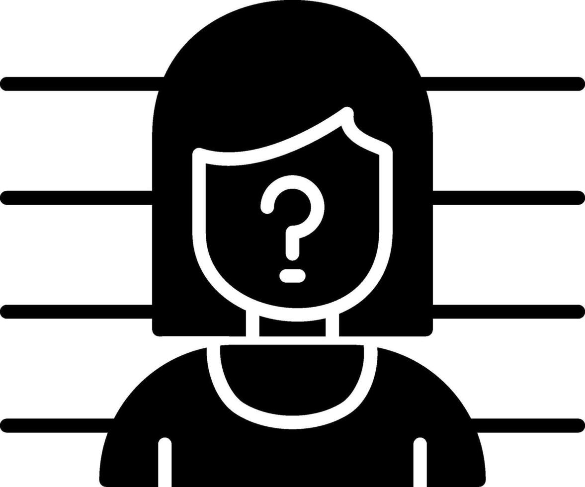 Suspect Glyph Icon vector