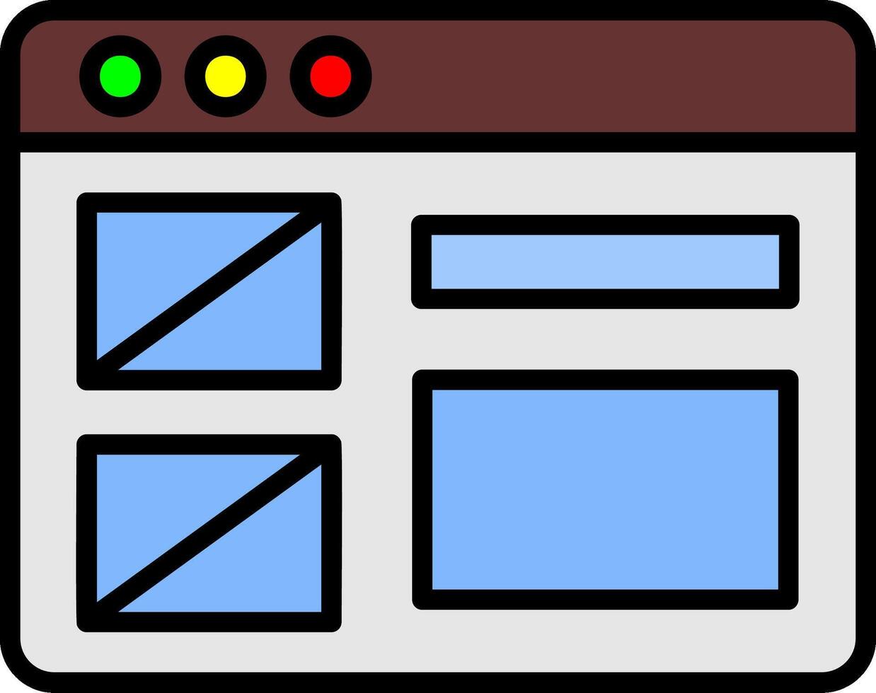 Wireframe Line Filled Icon vector