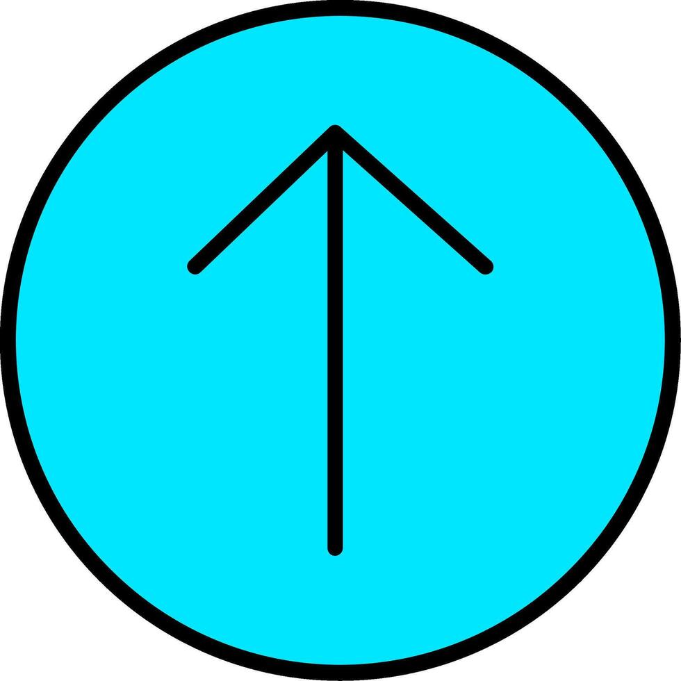 Up Arrow Line Filled Icon vector