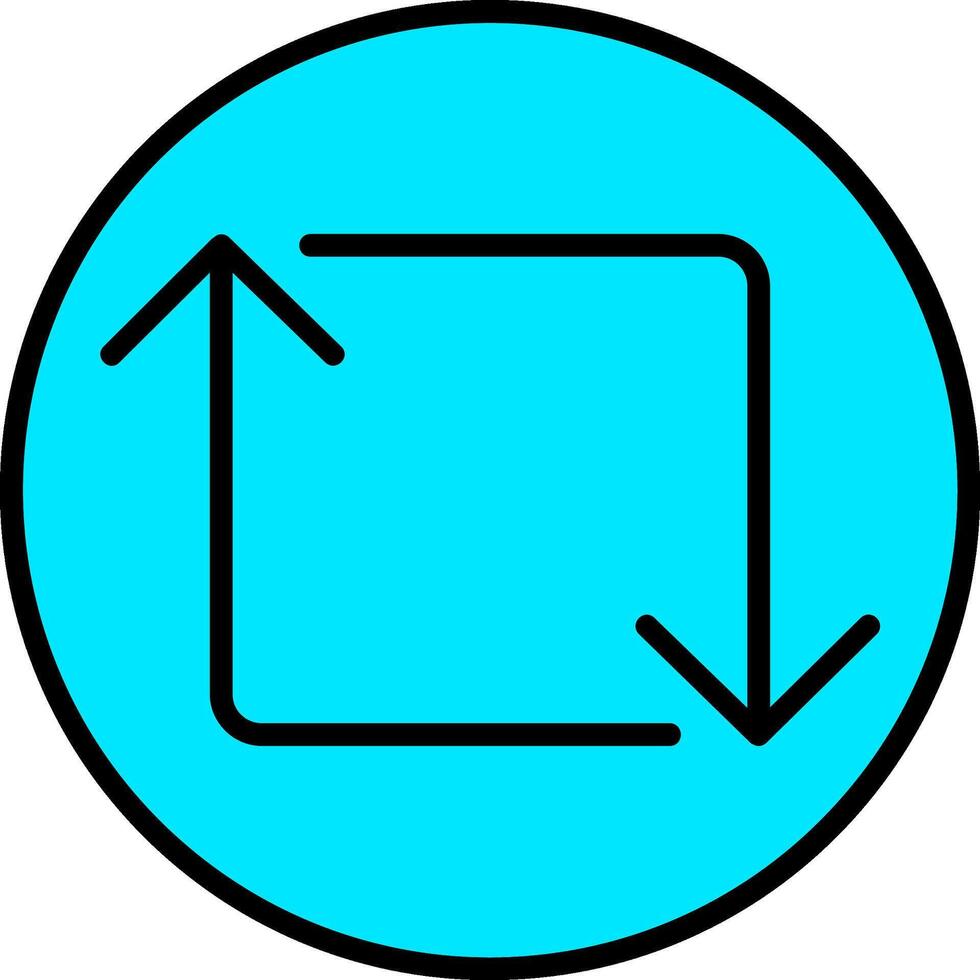 Loop Line Filled Icon vector