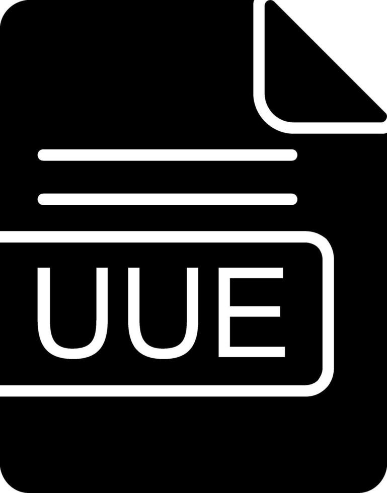 UUE File Format Glyph Icon vector