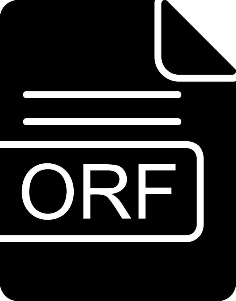 orf archivo formato glifo icono vector