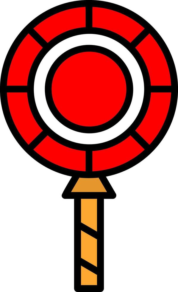 Lollipop Line Filled Icon vector