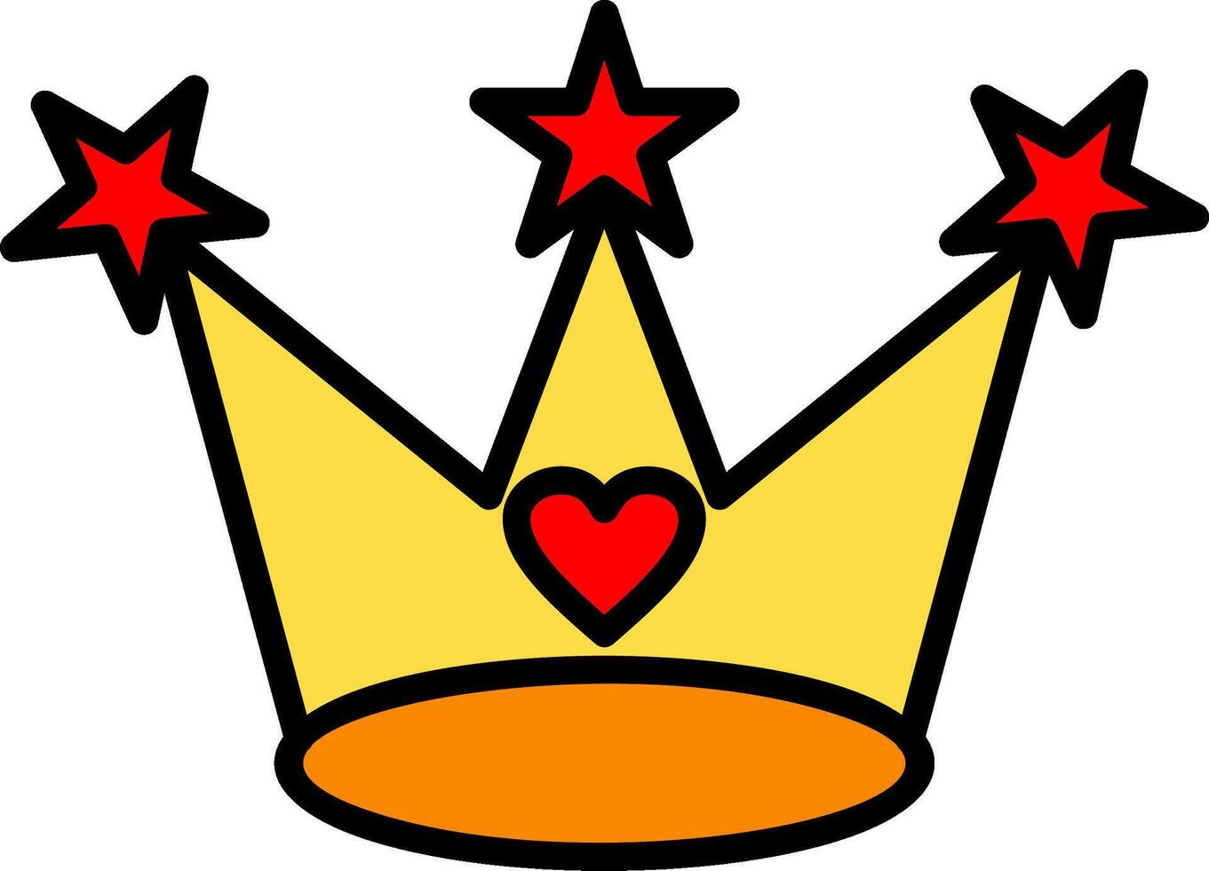 Crown Line Filled Icon vector