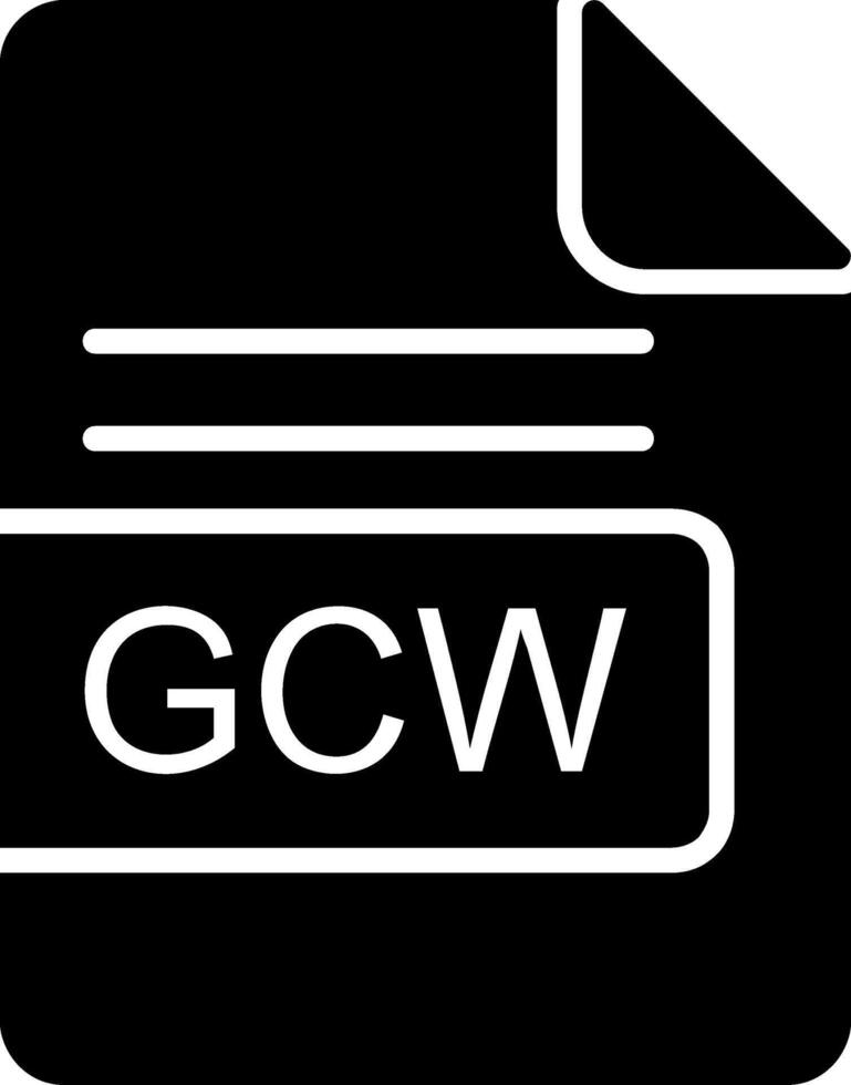 GCW File Format Glyph Icon vector