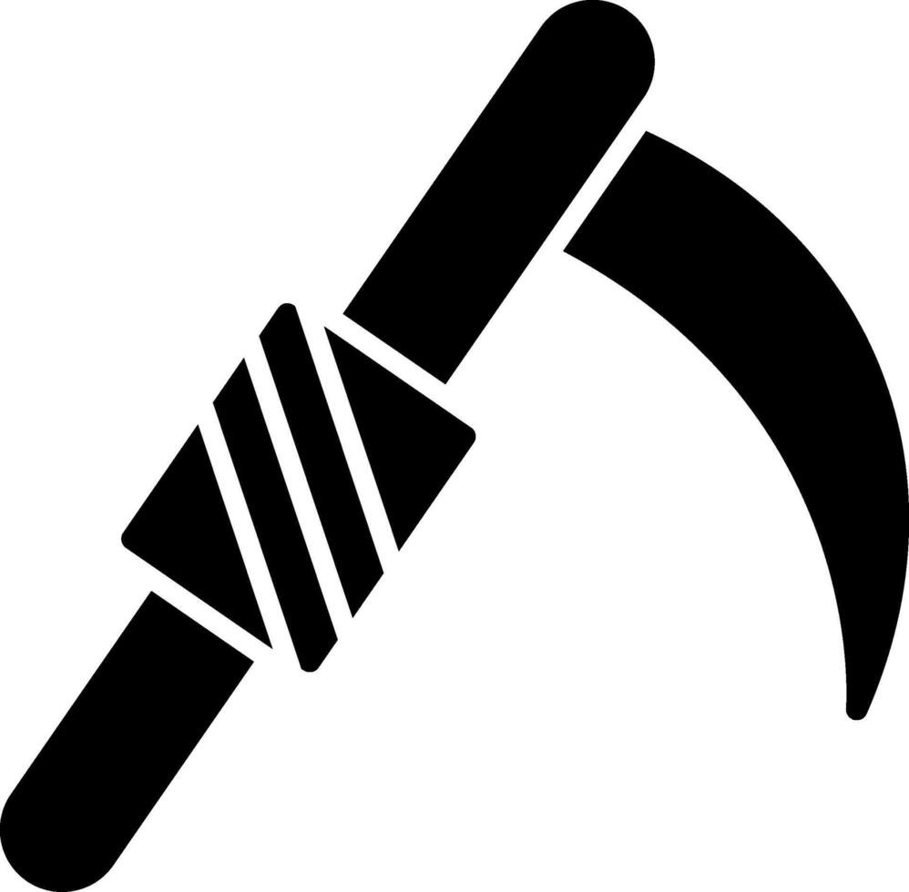 Scythe Glyph Icon vector