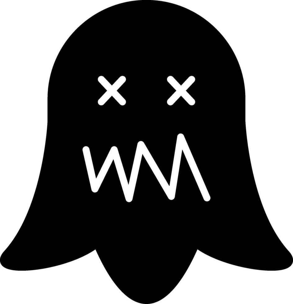 Ghost Glyph Icon vector