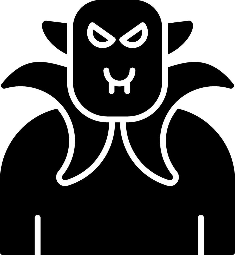 Dracula Glyph Icon vector