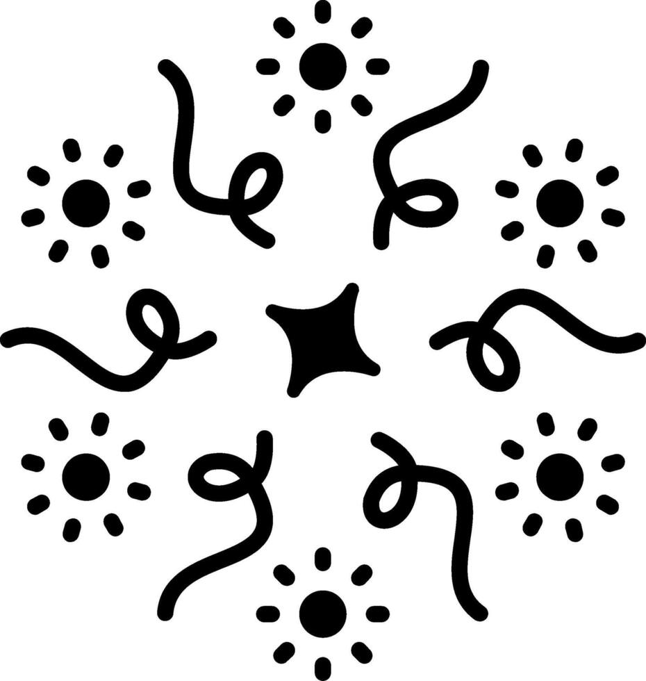 Firework Glyph Icon vector