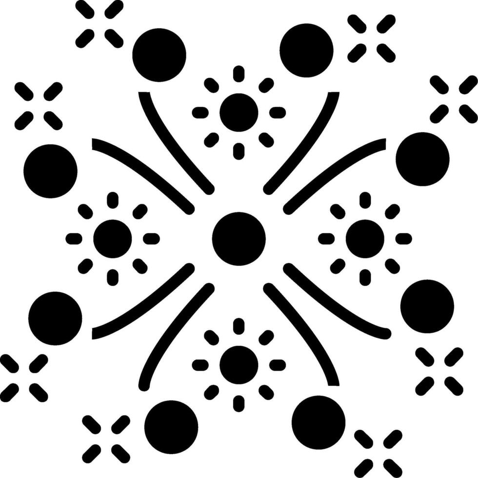 Sparkler Glyph Icon vector