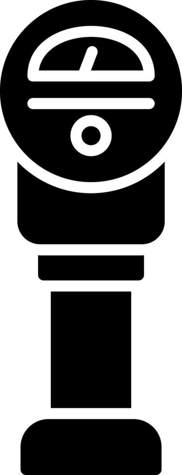 Parking Meter Glyph Icon vector
