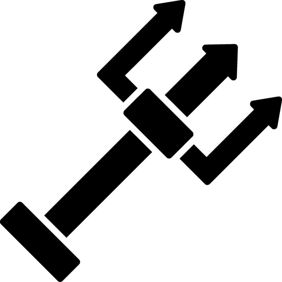Trident Glyph Icon vector
