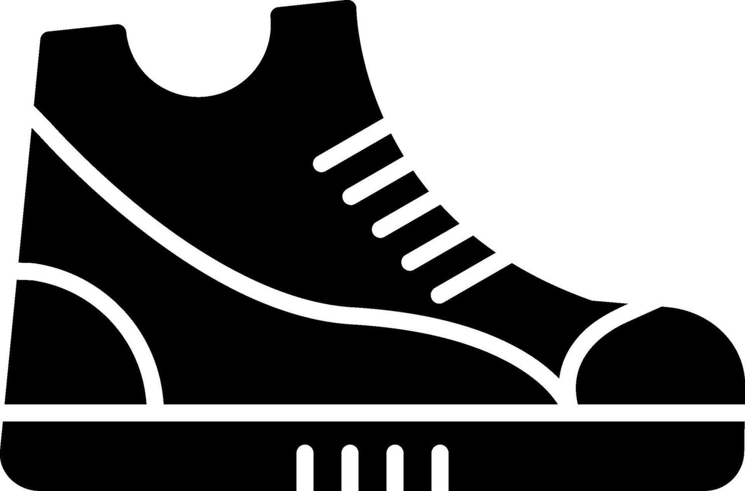 icono de glifo de zapatillas vector