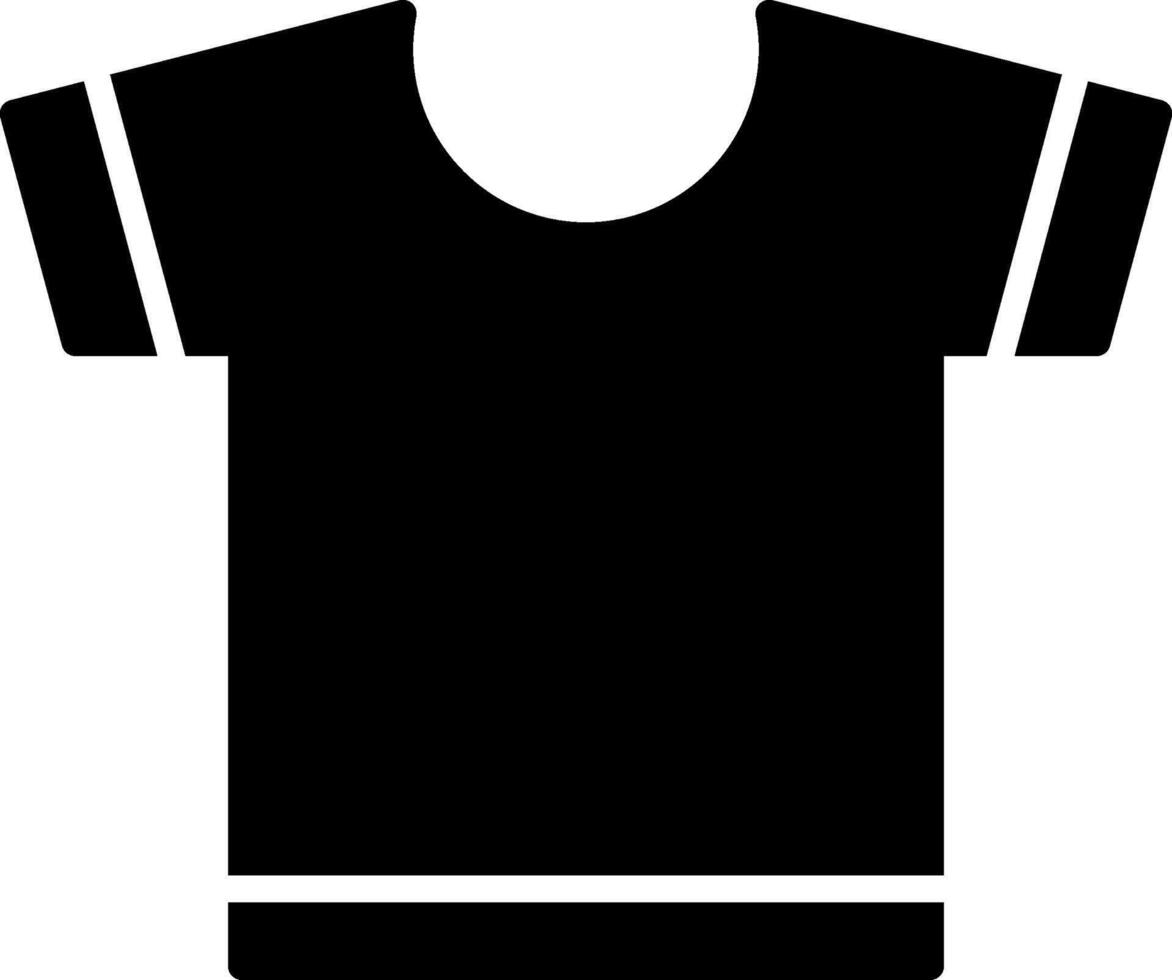 camiseta glifo icono vector