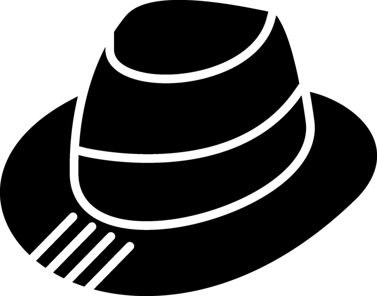 Fedora Glyph Icon vector