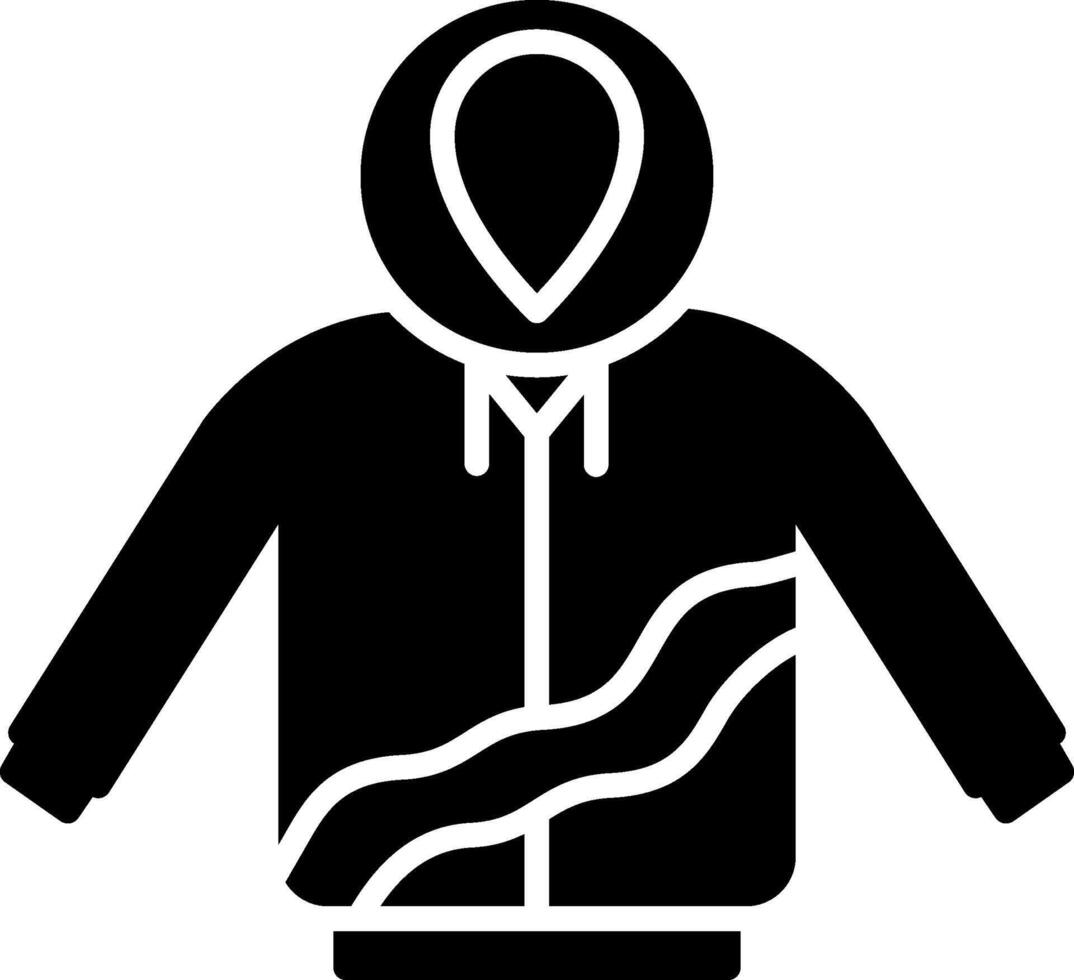 Hoodie Glyph Icon vector