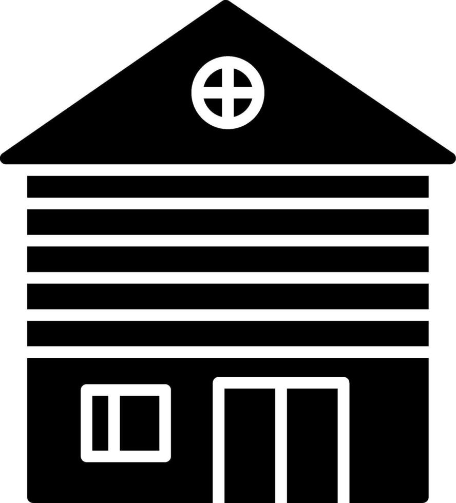 Wooden House Glyph Icon vector