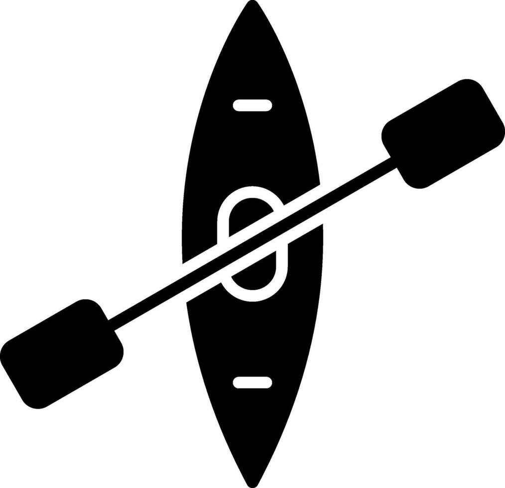 Canoe Glyph Icon vector