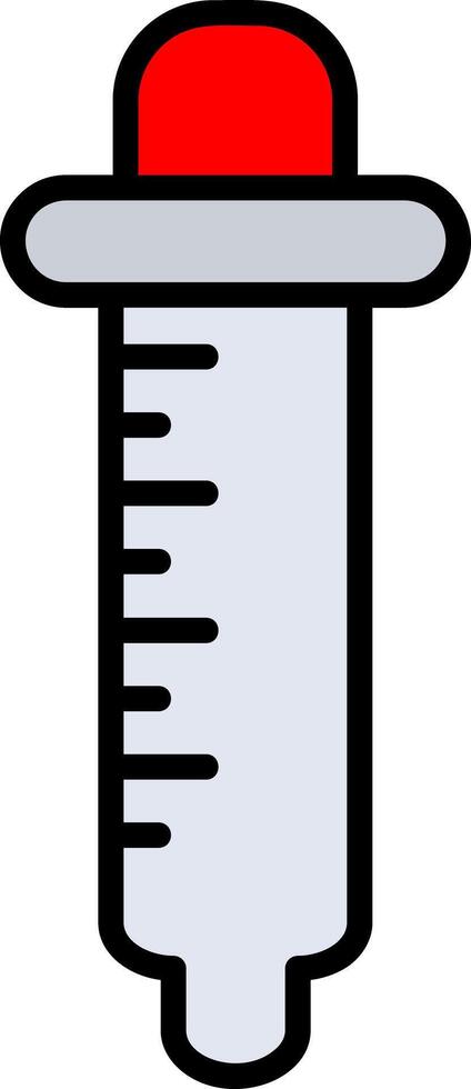 Pipette Line Filled Icon vector