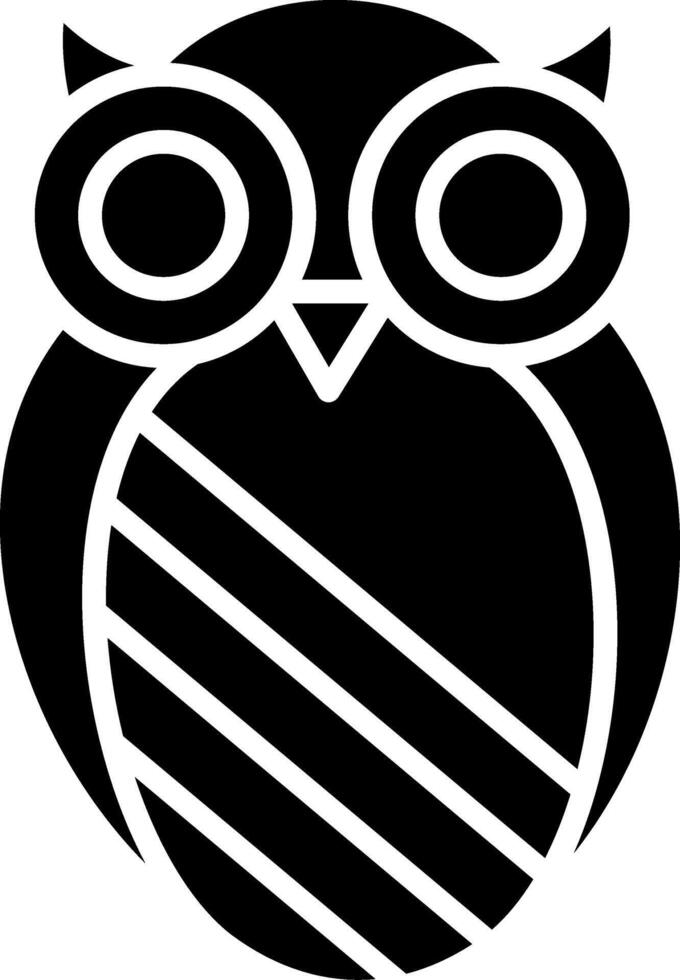Owl Glyph Icon vector
