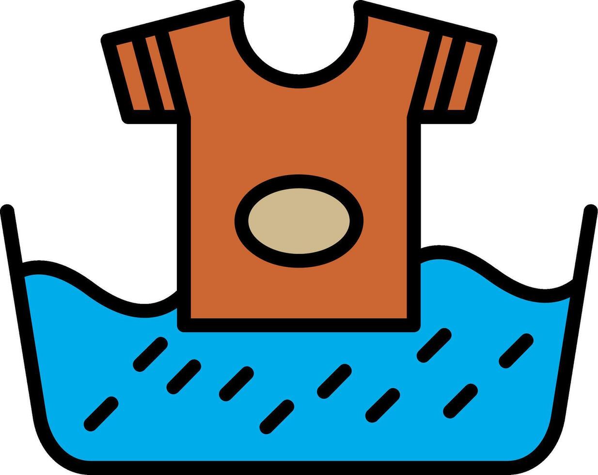 Wash Line Filled Icon vector