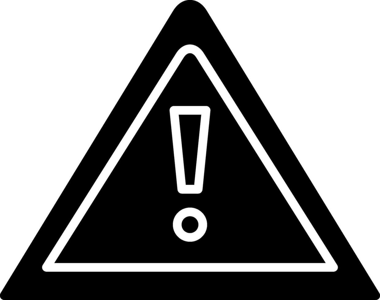 Warning Sign Glyph Icon vector