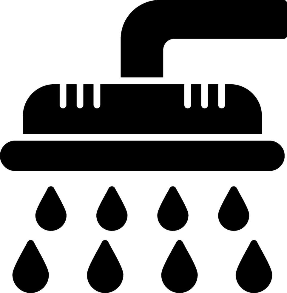 Shower Glyph Icon vector