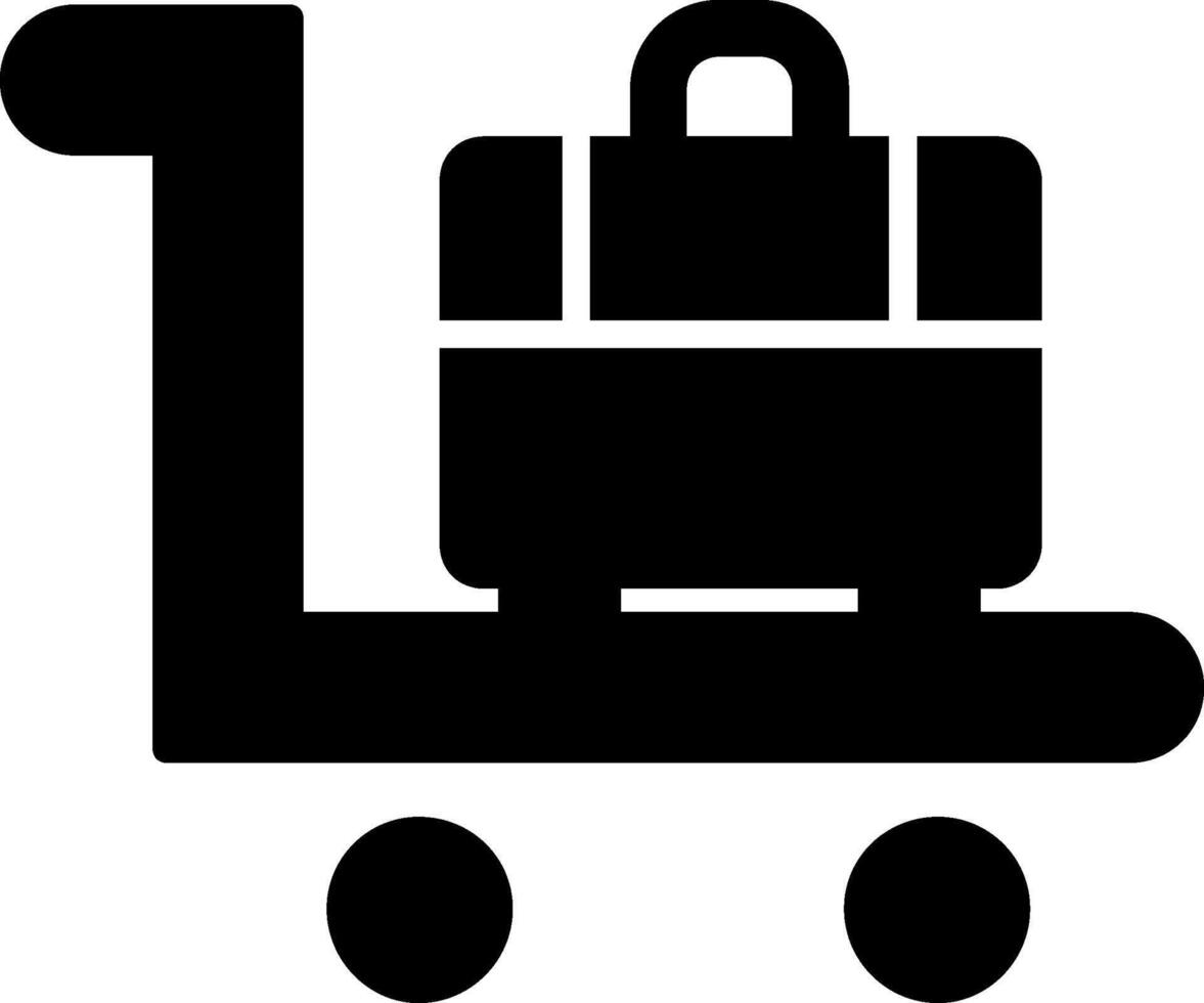 Trolley Glyph Icon vector